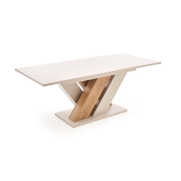 Stół BRANDON rozkładany 160-200/90 cm kaszmir/dąb cremona - Halmar