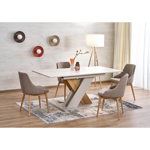 Stół XARELTO rozkładany kaszmir - dąb cremona - Halmar