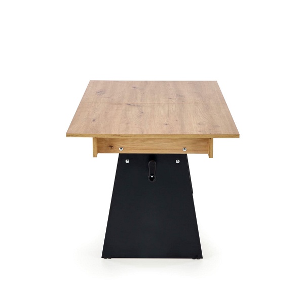 Stół ERIKA ławo rozkładany dąb artisan / czarny - Halmar