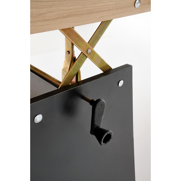 Stół ERIKA ławo rozkładany dąb artisan / czarny - Halmar