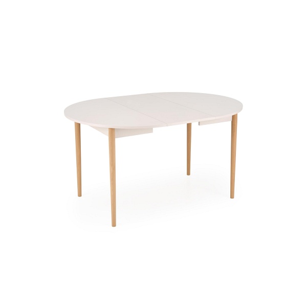 Stół PIVOT rozkładany 102-142x102x75 cm, blat - kaszmir, nogi - naturalny - Halmar