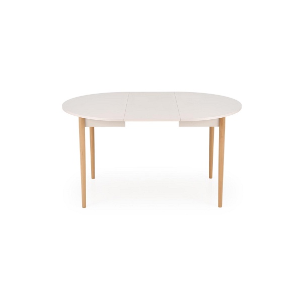 Stół PIVOT rozkładany 102-142x102x75 cm, blat - kaszmir, nogi - naturalny - Halmar