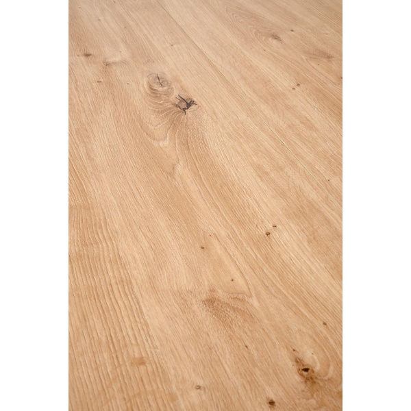 Stół PIVOT rozkładany 102-142x102x75 cm, blat - dąb artisan, nogi - czarny - Halmar