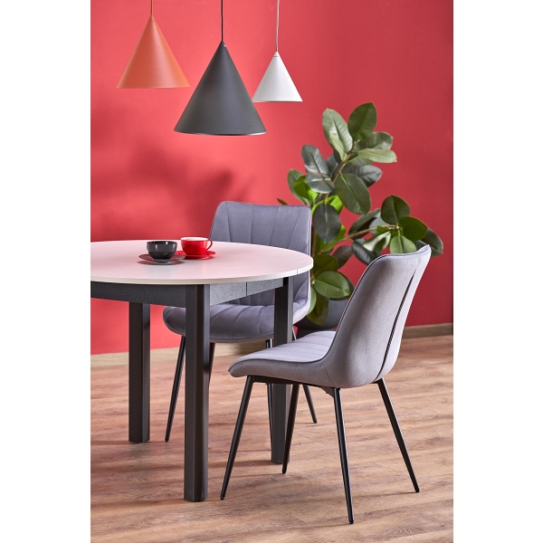 Stół RINGO kolor blat kaszmir, nogi - czarny - Halmar