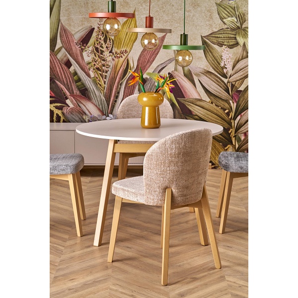 Stół RUBEN kolor blat - kaszmir, nogi - naturalny - Halmar