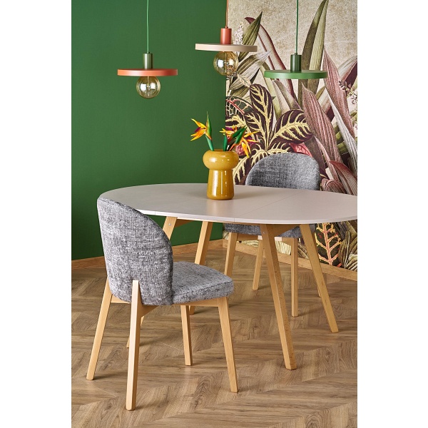 Stół RUBEN kolor blat - kaszmir, nogi - naturalny - Halmar