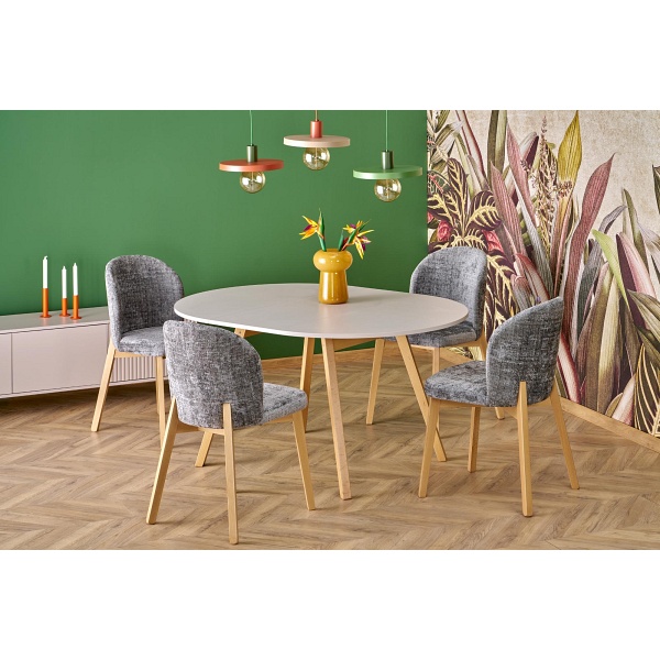 Stół RUBEN kolor blat - kaszmir, nogi - naturalny - Halmar