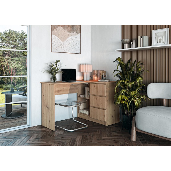 Biurko BEGA , dąb artisan - Halmar