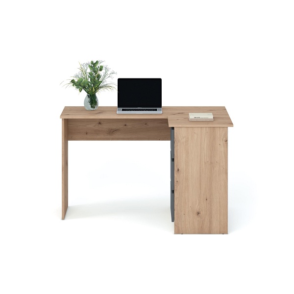 Biurko BEGA , dąb artisan / grafitowy - Halmar
