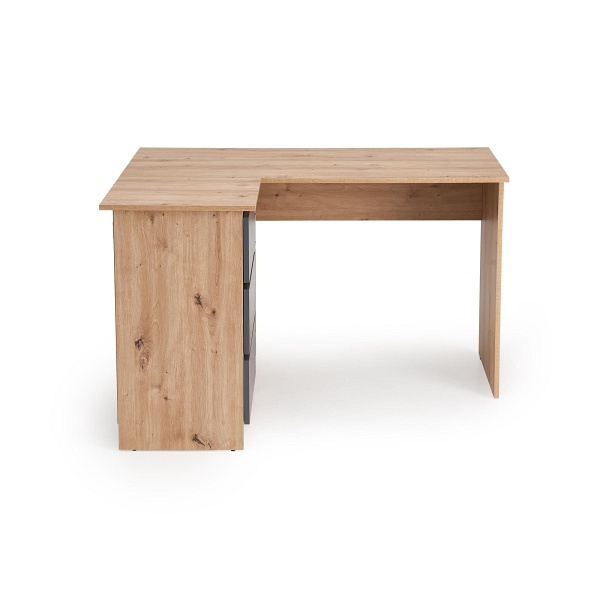 Biurko BEGA , dąb artisan / grafitowy - Halmar