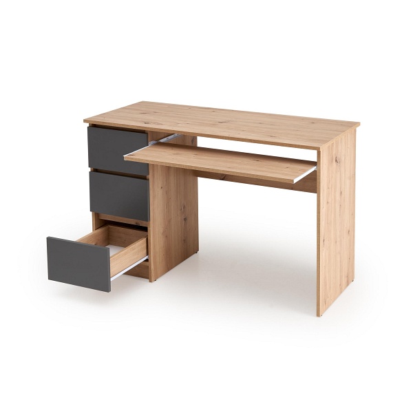 Biurko CINO , dąb artisan / grafitowy - Halmar