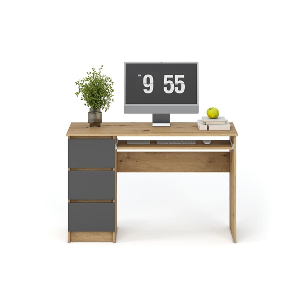 Biurko CINO , dąb artisan / grafitowy - Halmar