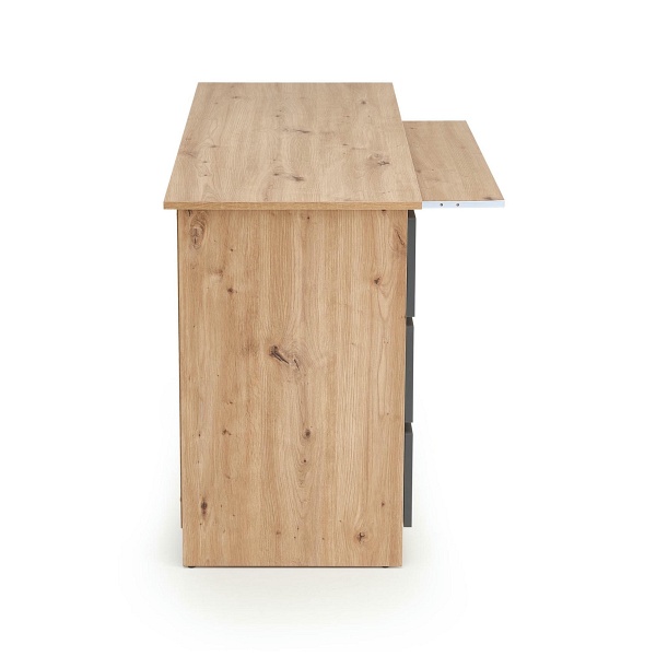 Biurko CINO , dąb artisan / grafitowy - Halmar