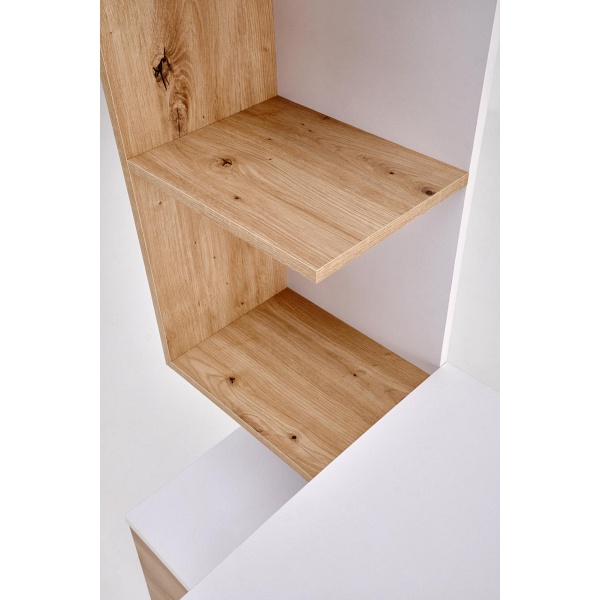 Biurko MISO , biały / dąb artisan - Halmar