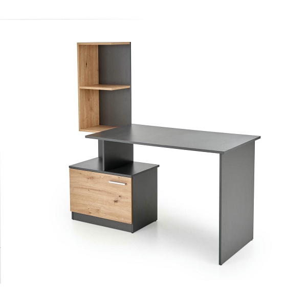 Biurko MISO , grafitowy / dąb artisan - Halmar