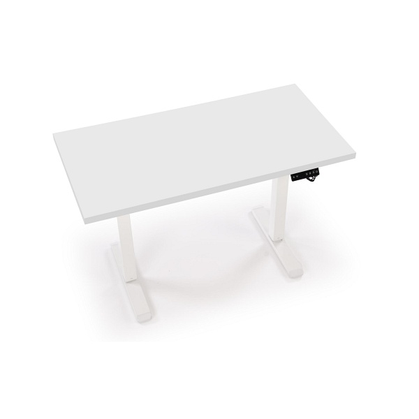 Biurko B54 z funkcją regulacji wysokości, blat - biały, stelaż - biały - Halmar