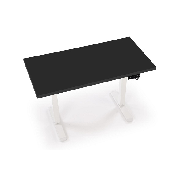 Biurko B54 z funkcją regulacji wysokości, blat - czarny, stelaż - biały - Halmar