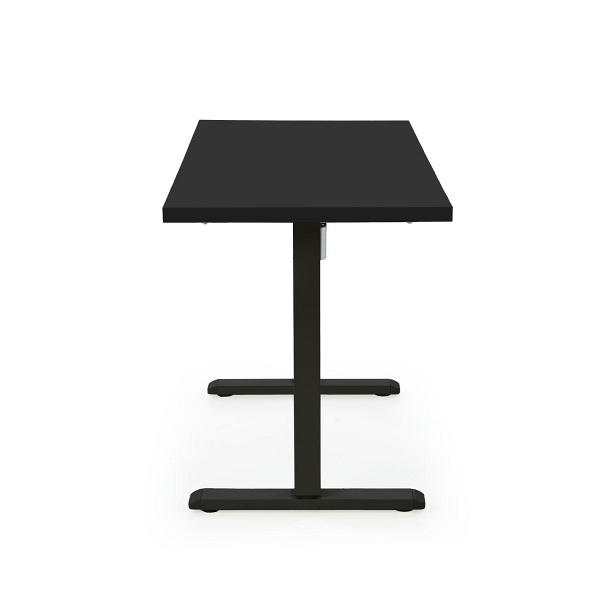 Biurko B54 z funkcją regulacji wysokości, blat - czarny, stelaż - czarny - Halmar