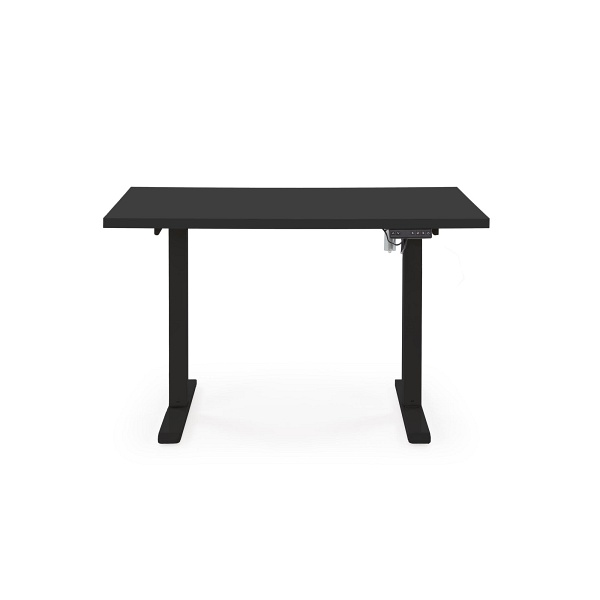 Biurko B54 z funkcją regulacji wysokości, blat - czarny, stelaż - czarny - Halmar