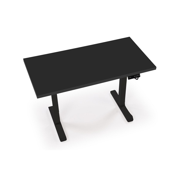 Biurko B54 z funkcją regulacji wysokości, blat - czarny, stelaż - czarny - Halmar