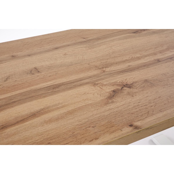 Biurko B54 z funkcją regulacji wysokości, blat - dąb artisan, stelaż - biały - Halmar