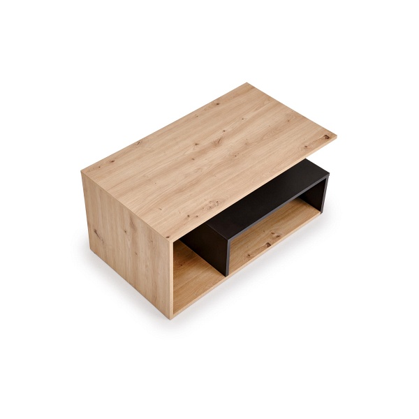 Ława IVA , dąb artisan / czarny - Halmar