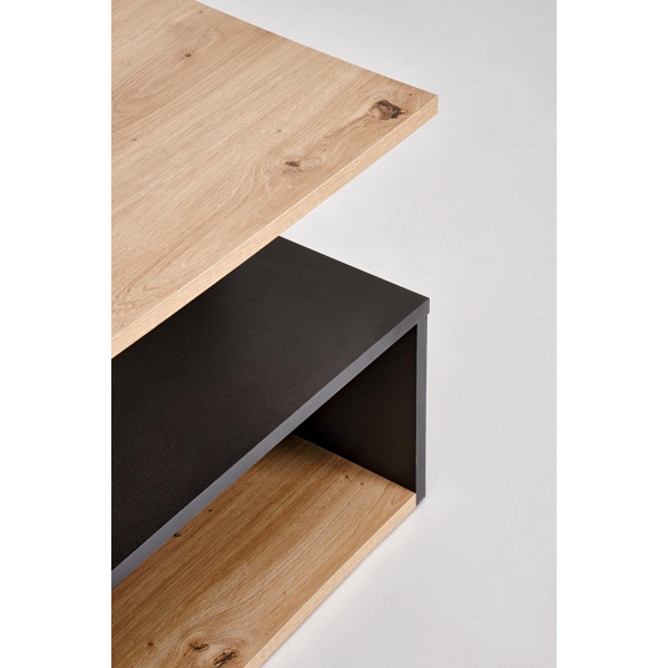 Ława IVA , dąb artisan / czarny - Halmar