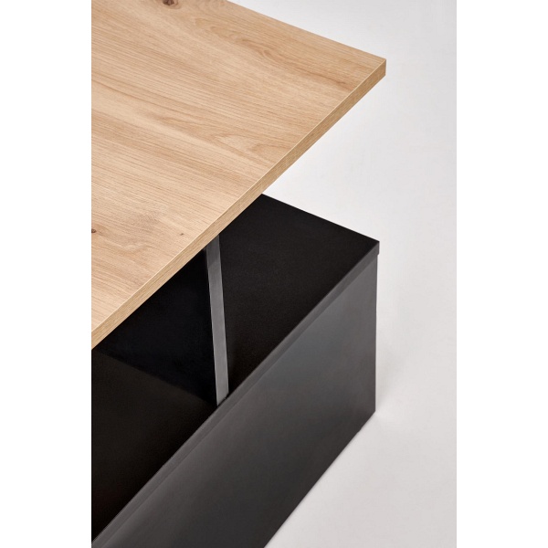 Ława IVA , dąb artisan / czarny - Halmar