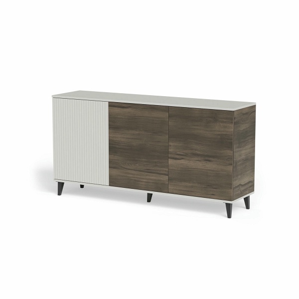 Komoda RANDOM 2 KM-1 kaszmir / orzech / czarny - Halmar