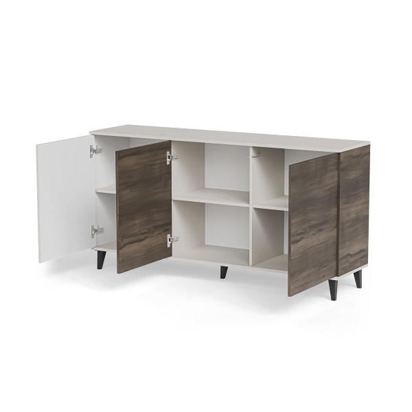 Komoda RANDOM 2 KM-1 kaszmir / orzech / czarny - Halmar