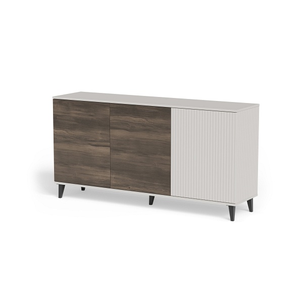 Komoda RANDOM 2 KM-1 kaszmir / orzech / czarny - Halmar