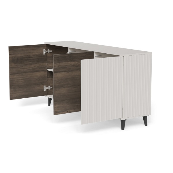 Komoda RANDOM 2 KM-1 kaszmir / orzech / czarny - Halmar