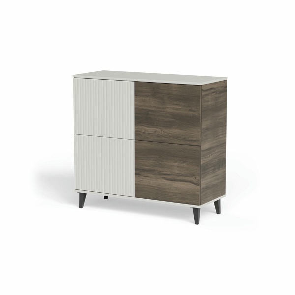 Komoda RANDOM 2 KM-2 kaszmir / orzech / czarny - Halmar