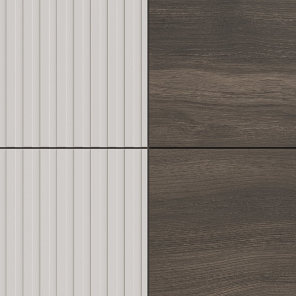 Komoda RANDOM 2 KM-2 kaszmir / orzech / czarny - Halmar