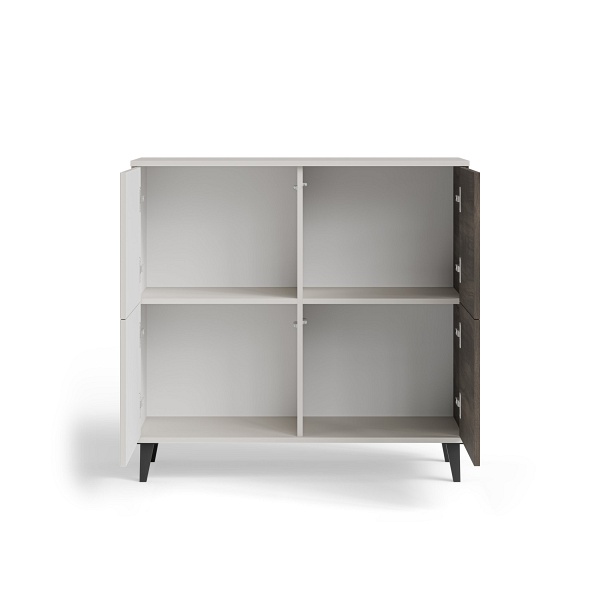 Komoda RANDOM 2 KM-2 kaszmir / orzech / czarny - Halmar