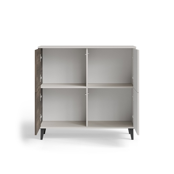 Komoda RANDOM 2 KM-2 kaszmir / orzech / czarny - Halmar