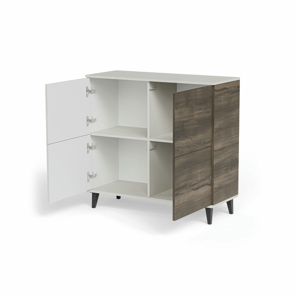 Komoda RANDOM 2 KM-2 kaszmir / orzech / czarny - Halmar