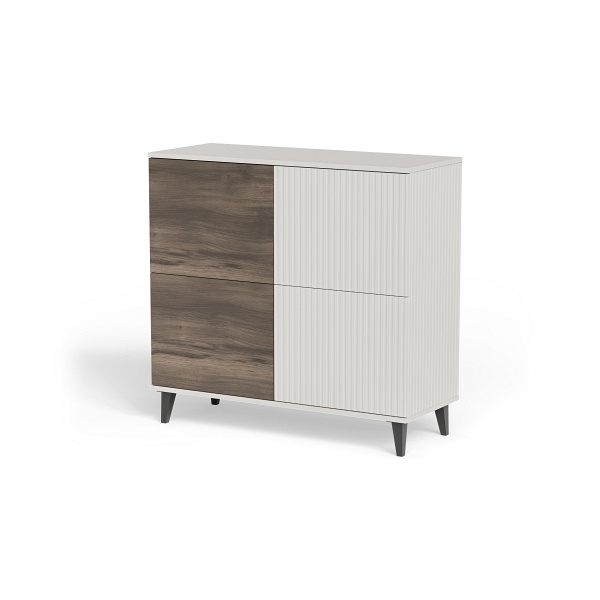 Komoda RANDOM 2 KM-2 kaszmir / orzech / czarny - Halmar