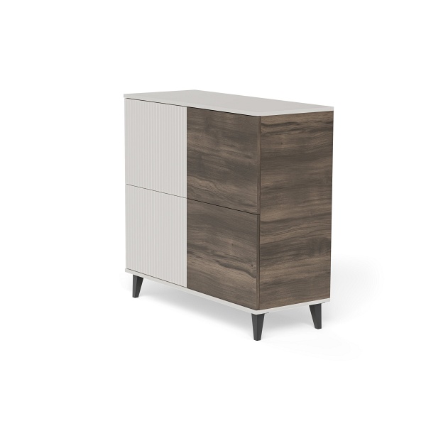 Komoda RANDOM 2 KM-2 kaszmir / orzech / czarny - Halmar