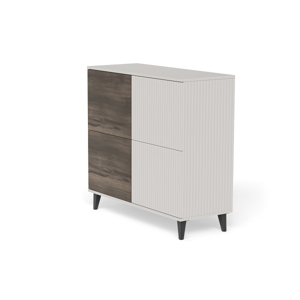 Komoda RANDOM 2 KM-2 kaszmir / orzech / czarny - Halmar