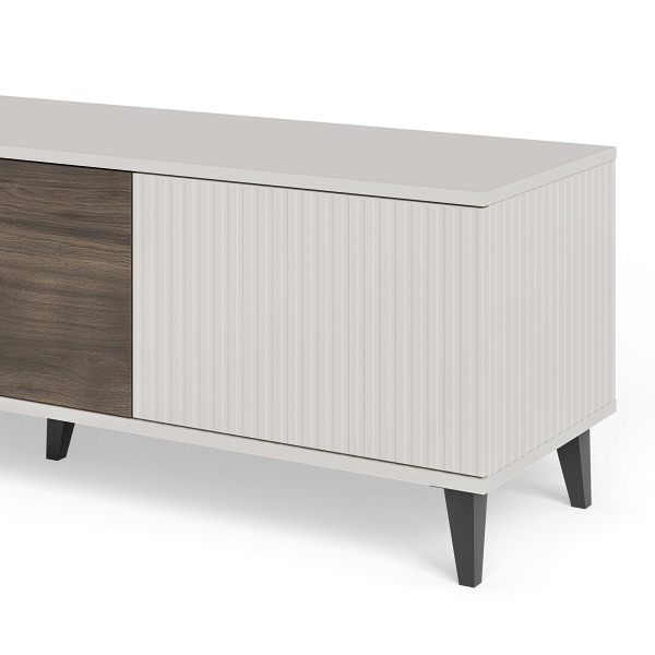 Stolik RANDOM 2 RTV-1 RTV 150 cm kaszmir / orzech / czarny - Halmar