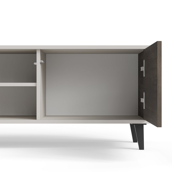 Stolik RANDOM 2 RTV-1 RTV 150 cm kaszmir / orzech / czarny - Halmar