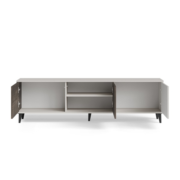 Stolik RANDOM 2 RTV-2 RTV 180 cm kaszmir / orzech / czarny - Halmar