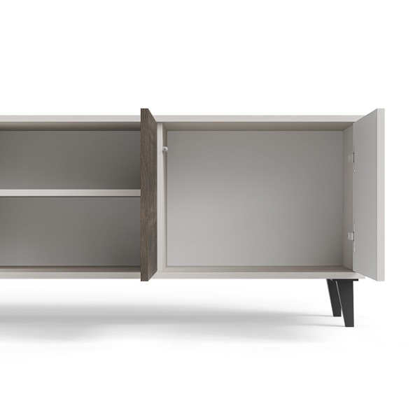 Stolik RANDOM 2 RTV-3 RTV 200 cm kaszmir / orzech / czarny - Halmar