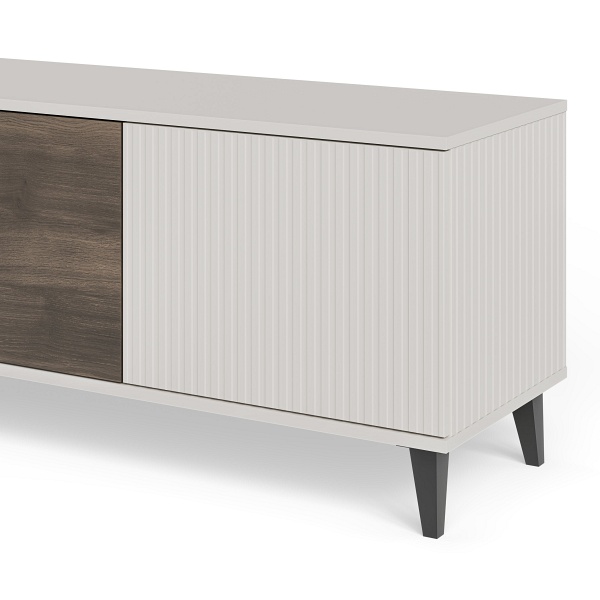 Stolik RANDOM 2 RTV-3 RTV 200 cm kaszmir / orzech / czarny - Halmar