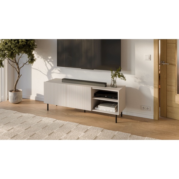 Stolik PAXOS RTV-1 TV RTV 150 cm, kolor: kaszmir - czarny - Halmar