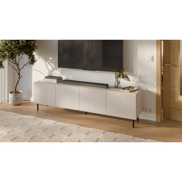 Stolik PAXOS RTV-2 TV RTV 200 cm, kolor: kaszmir - czarny - Halmar