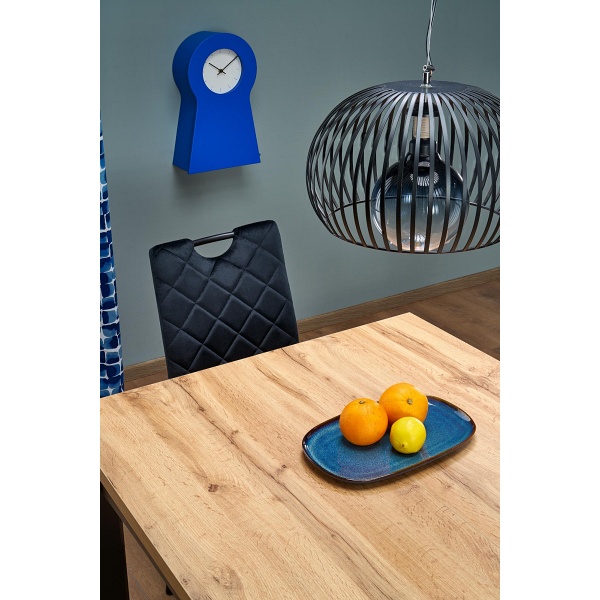 Stół QUBIK rozkładany 80-200/80/76 cm dąb artisan/czarny - Halmar