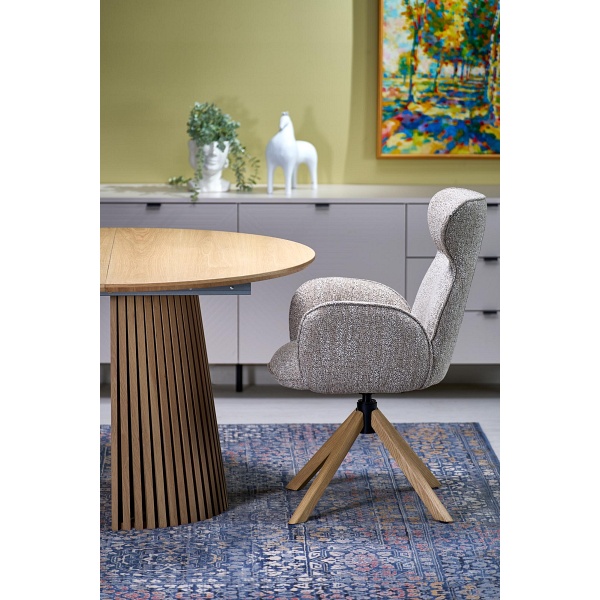 Stół FARGO rozkładany, blat - naturalny, nogi - naturalny - Halmar