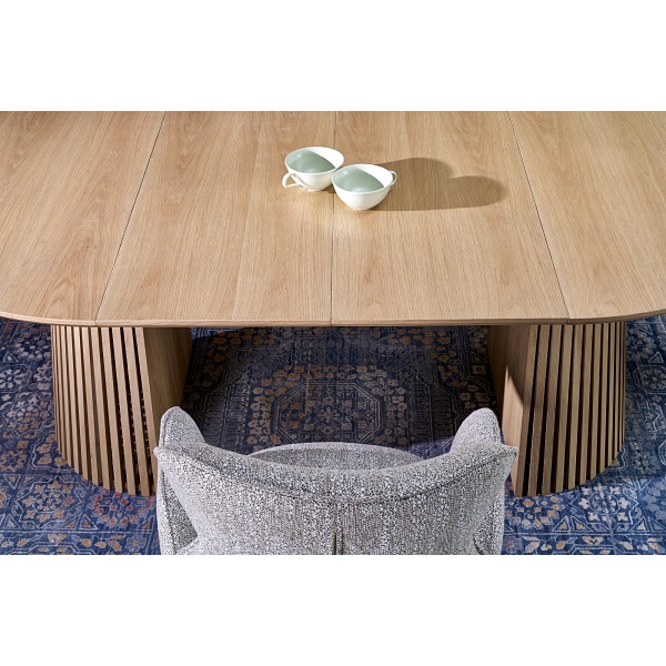 Stół FARGO rozkładany, blat - naturalny, nogi - naturalny - Halmar